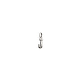 uno de 50 hang me  letter j 1.5mm silver plated metal alloy charm