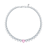 chiara ferragni diamond heart necklace 38cm white and fairy tale heart stones