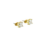 chiara ferragni classic gold plated crystal stud earring 6x6mm