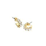 chiara ferragni classic gold plated crystal hoop earring 12.8mm