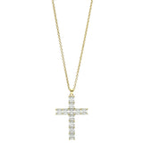 chiara ferragni croci cross gold plated pendant 48.5 x 31mm