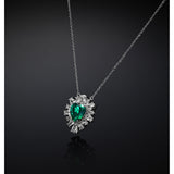 chiara ferragni emerald pendant emerald heart 40+5cm