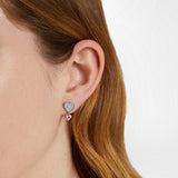 chiara ferragni silver heart stud earring