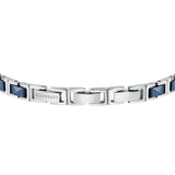 maserati jewels silver, rose gold, blue bracelet 22cm jewellery buckle