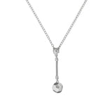 karen millen facet chain silver chain drop pendant