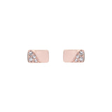 crystal bar stud earring rose gold/crystal