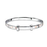 jessica  inlaid rose gold star christening bangle