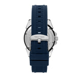 sector  450 41mm 3 hand blue dial blue silicone strap watch