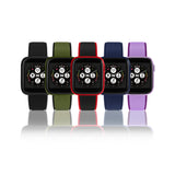 sector smart s-04  black & red case & black & red silicone strap watch