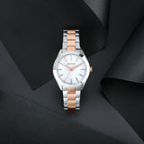 sector quartz ladies mother of pearl dial two tone bracelet watch