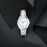 sector quartz ladies mother of pearl dial stainless steel bracelet watch