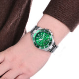 sector  230 43mm chronograph green dial bracelet  watch