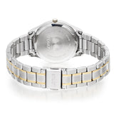 lorus quartz ladies two tone stainless steel white dial bracelet watch