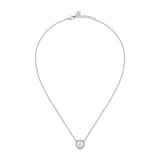 perla pend cz+8mm pearl 925 38+4cm