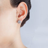 tesori silverento  earrings white cz silver.925