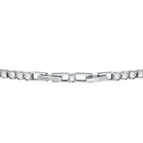 tesori bracelet.925 aqua cushion cz 16+1.75cm