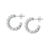 tesori earring 925 20mm hoop with cz