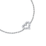 tesori bracelet. 925 silver heart cz 16+3cm