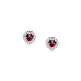 tesori earrings ruby cz 925 silver