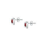 tesori earrings ruby cz 925 silver