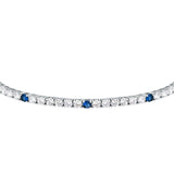 tesori bracelet 925 silver white & sapphire solo cz 19cm