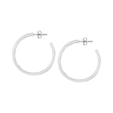 tesori hoop earrings 925 silver white cz large