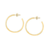 tesori hoop earrings 925 silver white cz with 18k gold plating large