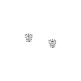 tesori stud earrings 925 silver white cz