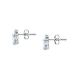 tesori stud earrings 925 silver white heart cz