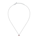 morellato silver tesori recycled 925 silver red cz necklace 40+5