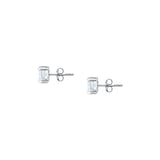 morellato silver tesori recycled 925 silver asscher cut earrings