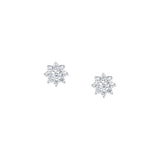 morellato silver tesori recycled 925 silver flower earrings white