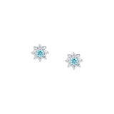 morellato silver tesori recycled 925 silver flower earrings aqua