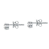 tesori earring white stone silver.925