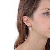 perla circle earrings cz+pearl silver.925