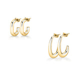 morellato 18k gold plated creole  earrings  27*16.2mm