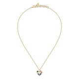 morellato 18k gold plated colori pendant heart 10 pcs cz  38+7cm