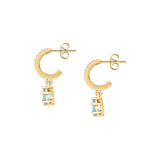 morellato 18k gold plated colori earrings 1 pc cz stone