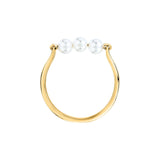 perla ring 925 silver 3 pearl 18k gp 140n+