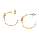 morellato 18k gold plated torchon �24mm hoop earrings