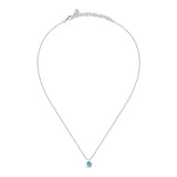 semipreziose necklace silver 925 rh 40+5cm top blue