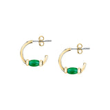 morellato 18k gold plated colori summer  hoop earrings emer bead