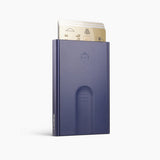 ogon slider aluminium wallet 1 to 6 cards navy blue colour