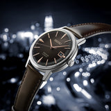 seiko presage cocktail time: �the irish coffee� leather strap watch