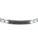 sector basic bracelet with antigue finishing stainless steel 21cm