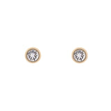 ted baker-crystal stud earring gold