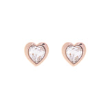 ted baker-crystal heart rose gold clear earring