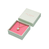 ted baker hannela: crystal heart pendant gold & clear crystal