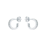 ted baker: nano hoop huggie earring silver clear crystal