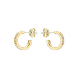 ted baker: nano hoop huggie earring gold clear crystal